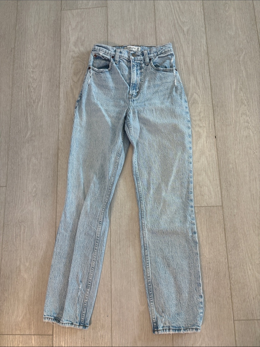 Abercrombie & Fitch The 90’s Straight Ultra High Rise Curve Love Blue Jean 24/00